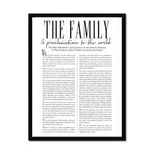 Load image into Gallery viewer, Family Proclamation Framed Print
