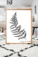 Load image into Gallery viewer, Black and White Fern Style 3