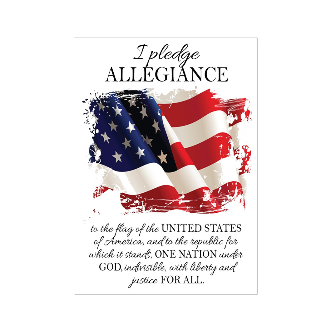 Pledge of Allegiance Rolled Canvas