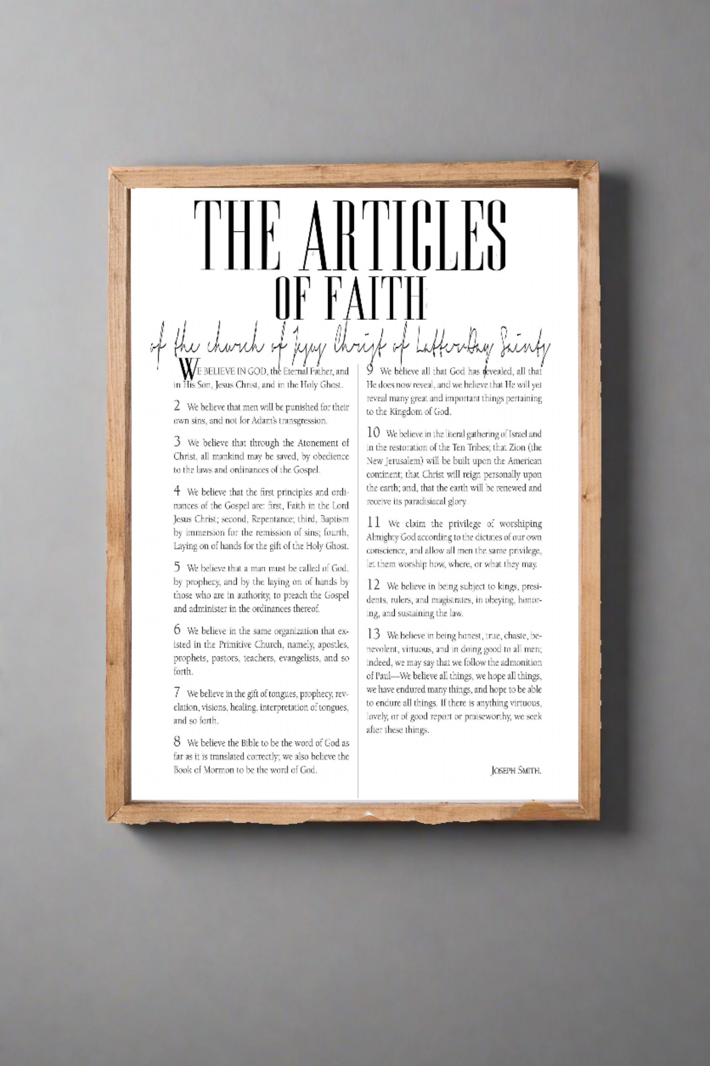 Articles Of Faith