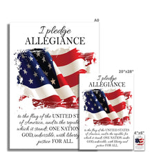 Load image into Gallery viewer, Pledge of Allegiance Rolled Canvas
