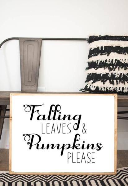Falling Leaves And Pumpkins Please