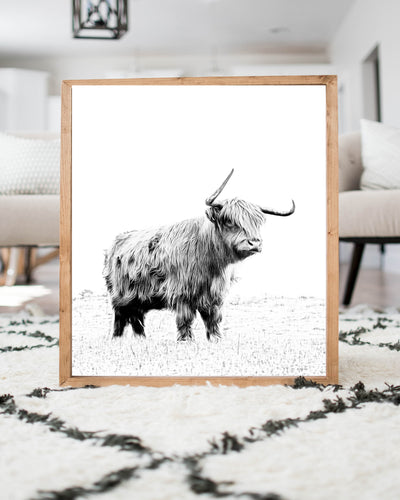 abstract highland cow print