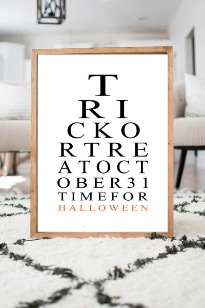 Trick or Treat Eye Chart