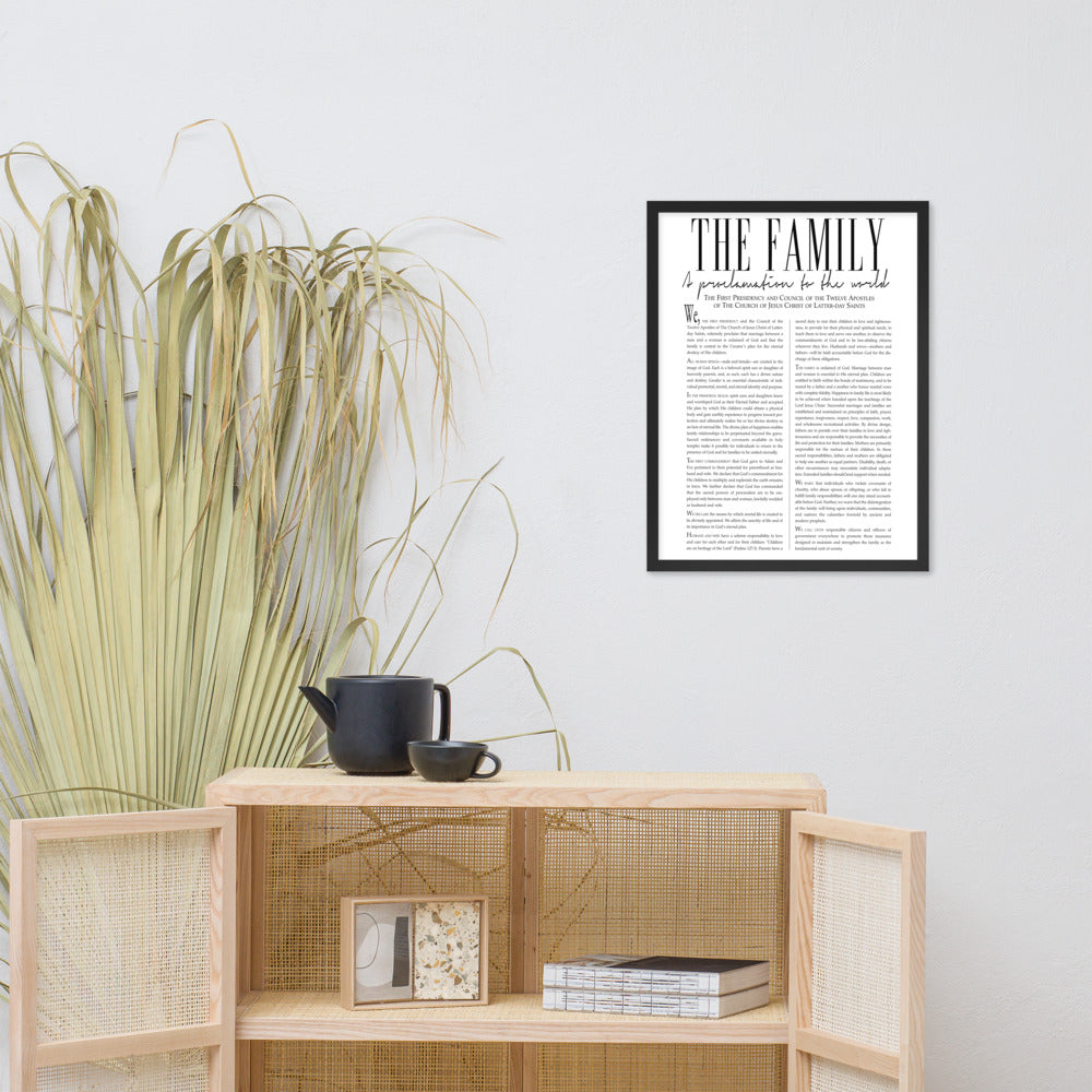 Framed Family Proclamation